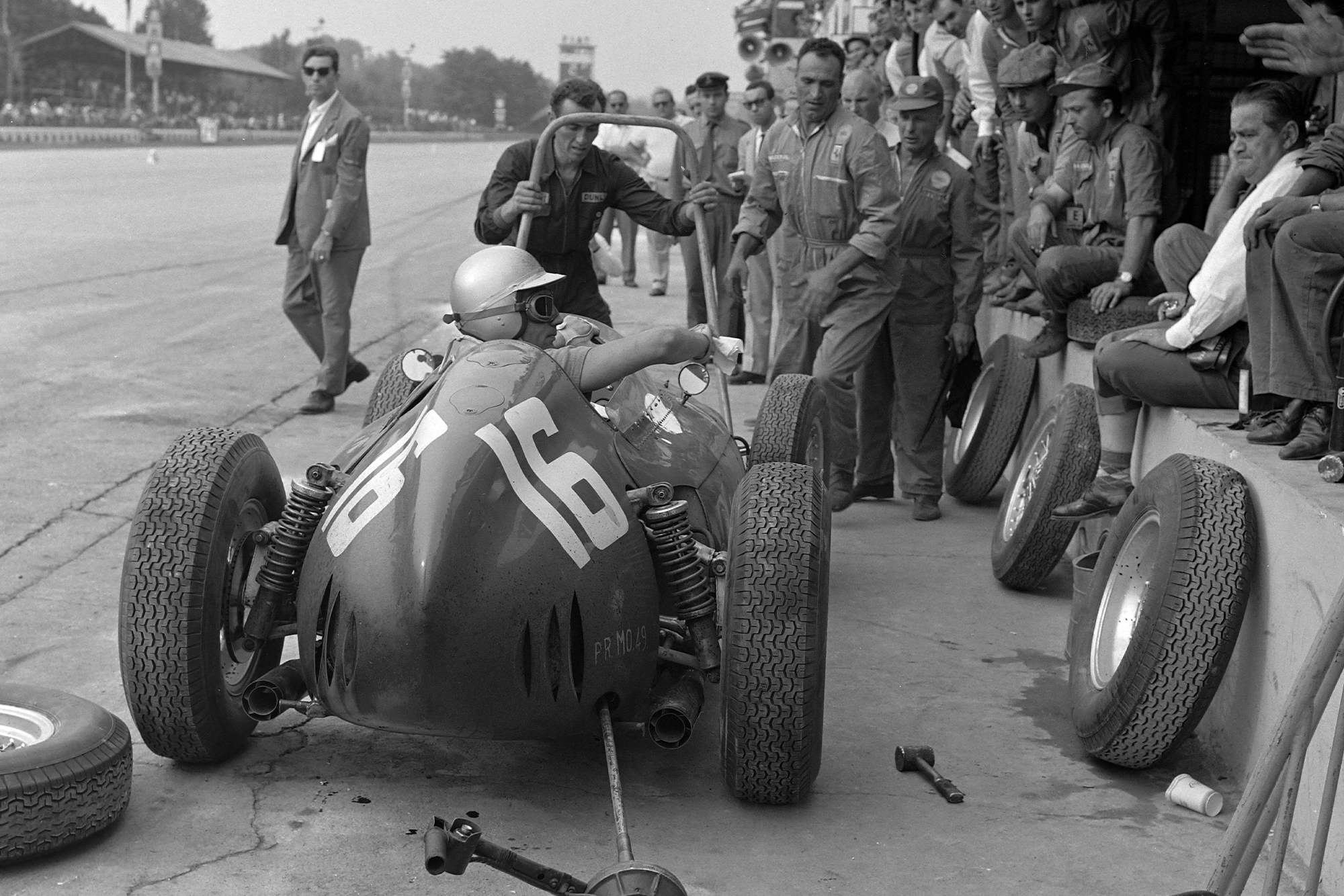 Mairesse's Ferrari pays a visit to the pits