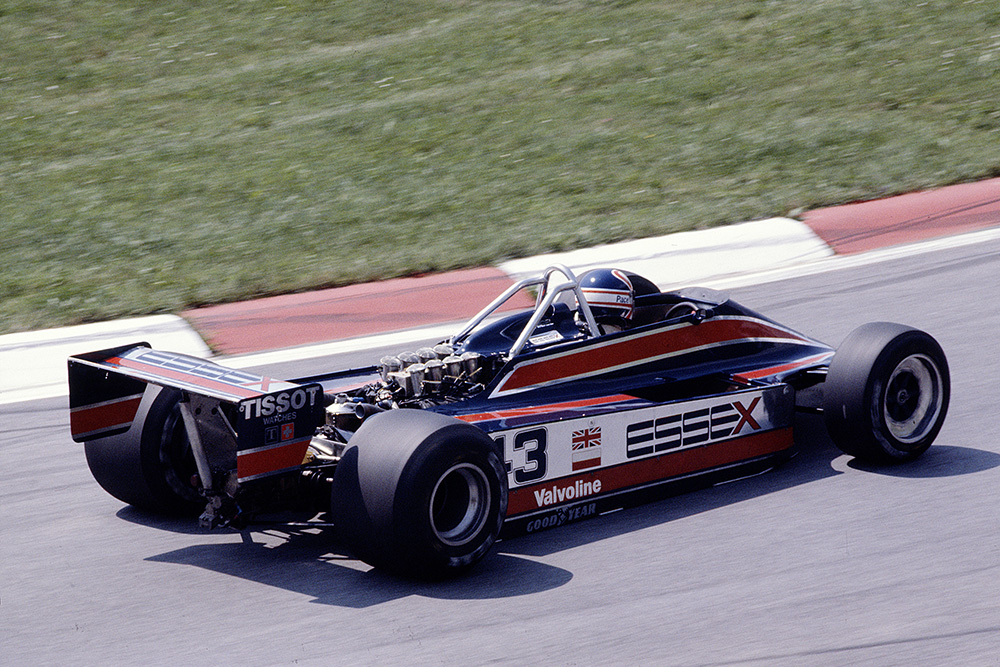 Nigel Mansell in his Lotus 81B Ford.