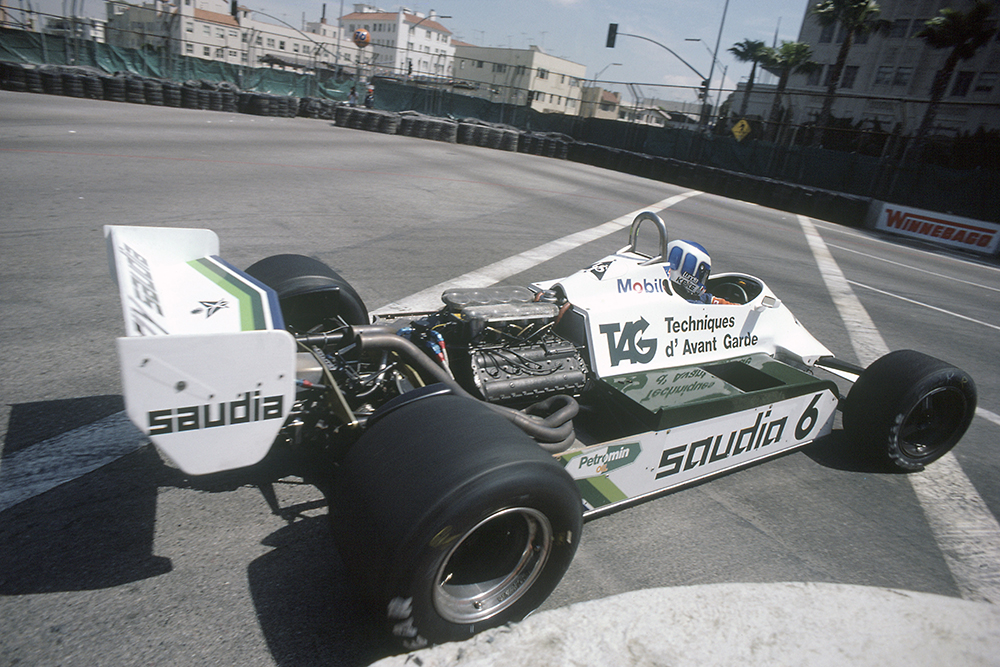 Keke Rosberg in a Williams FW07C-Ford Cosworth.