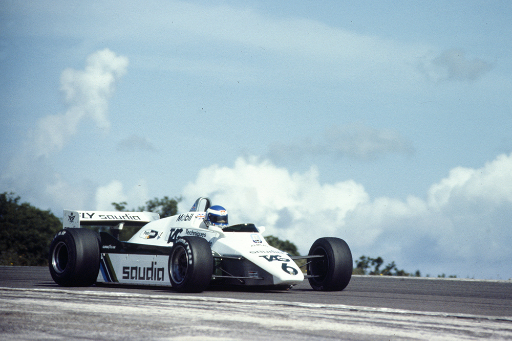 Keke Rosberg in his Williams FW08-Ford.
