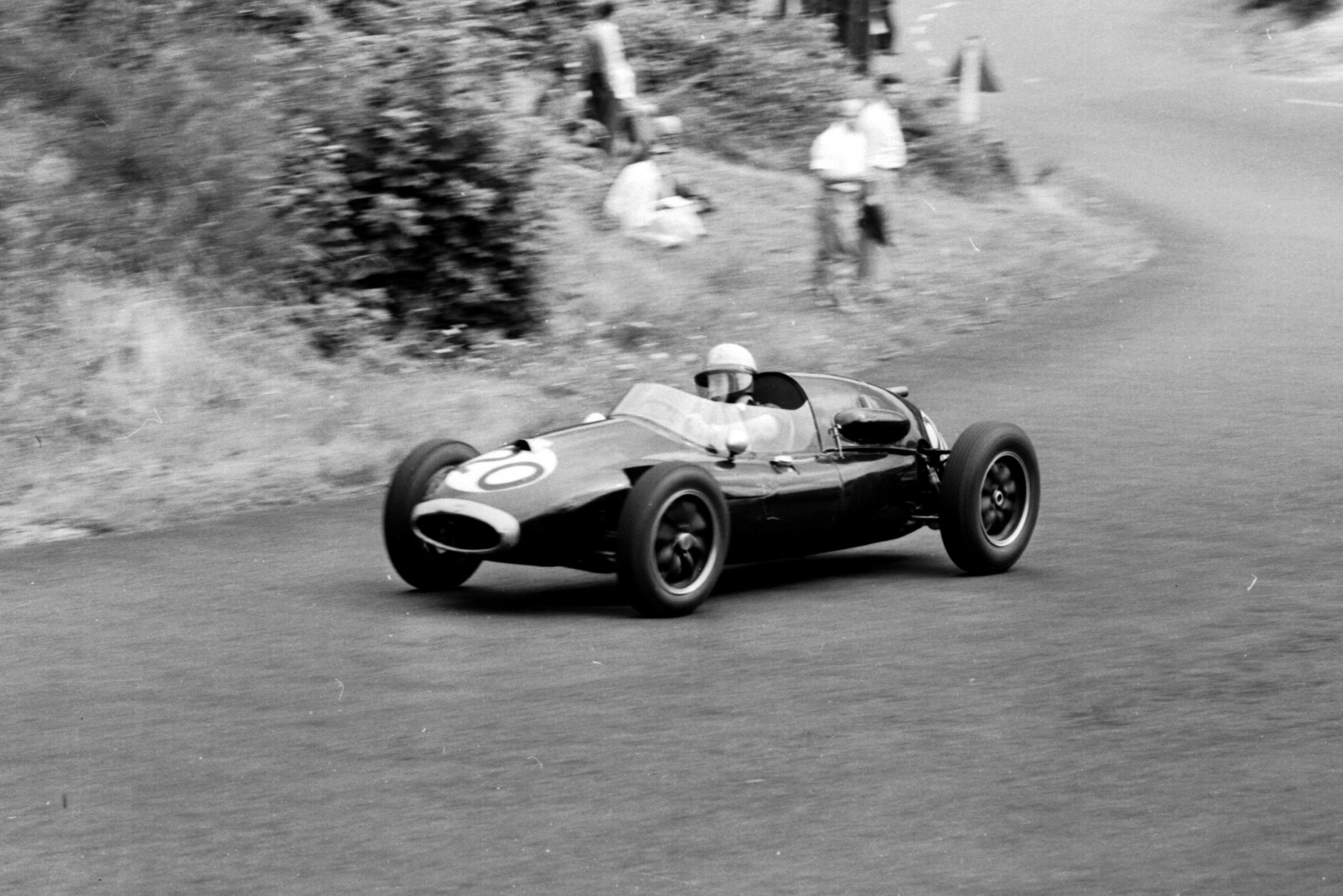 Bruce McLaren driving a Cooper T45-Climax