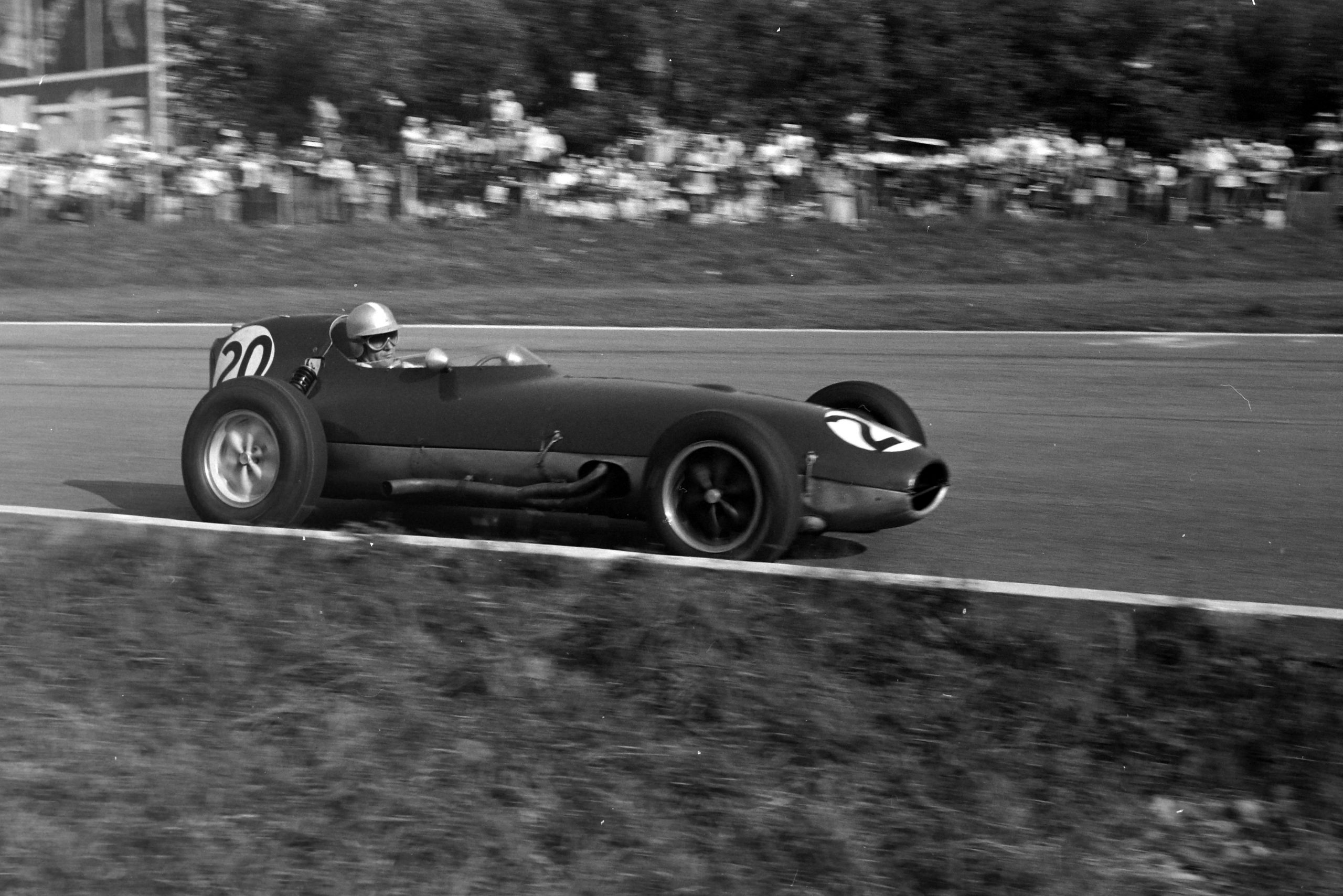Innes Ireland in his Lotus 16 Climax