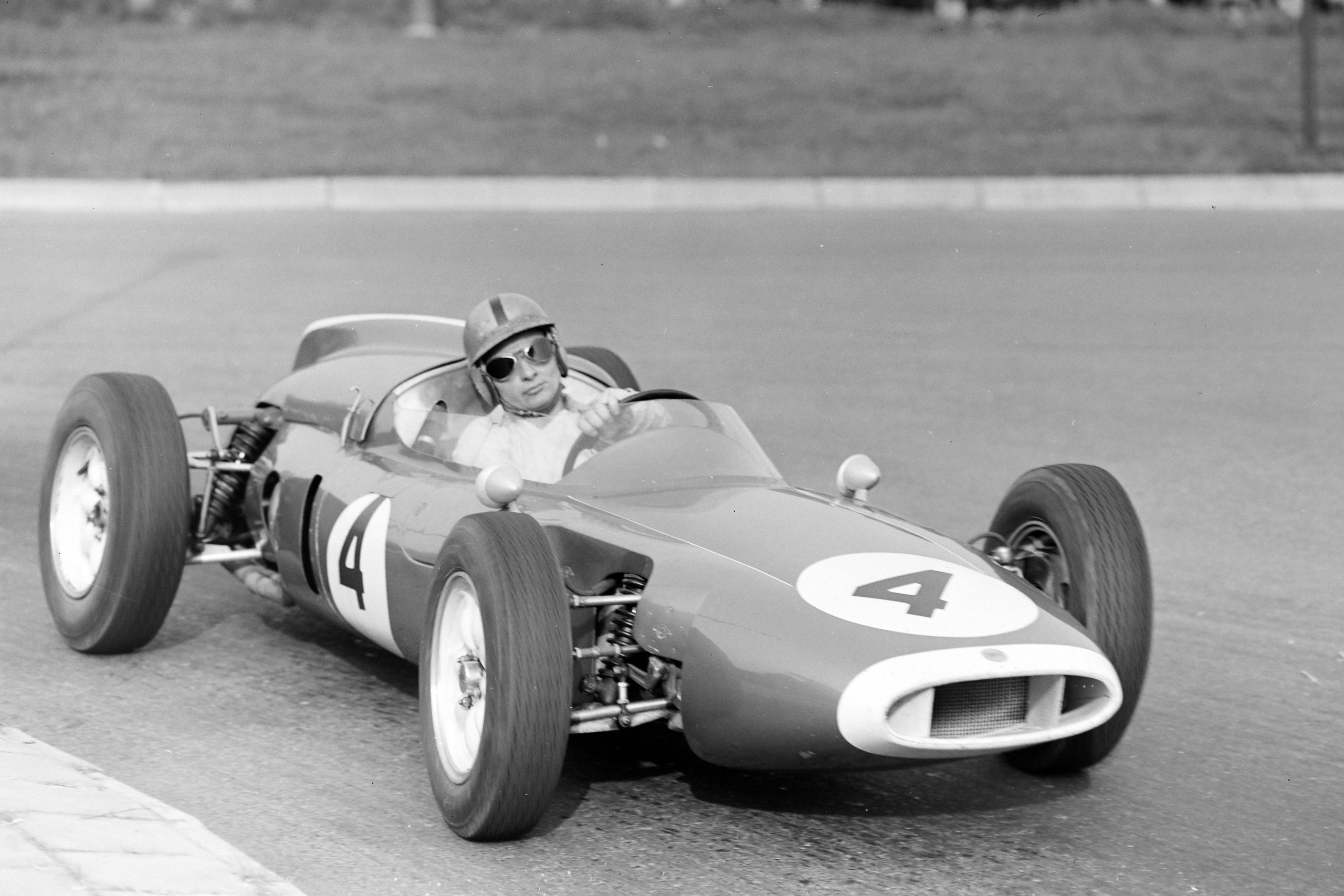 Bruce McLaren in his Cooper T53 Climax.