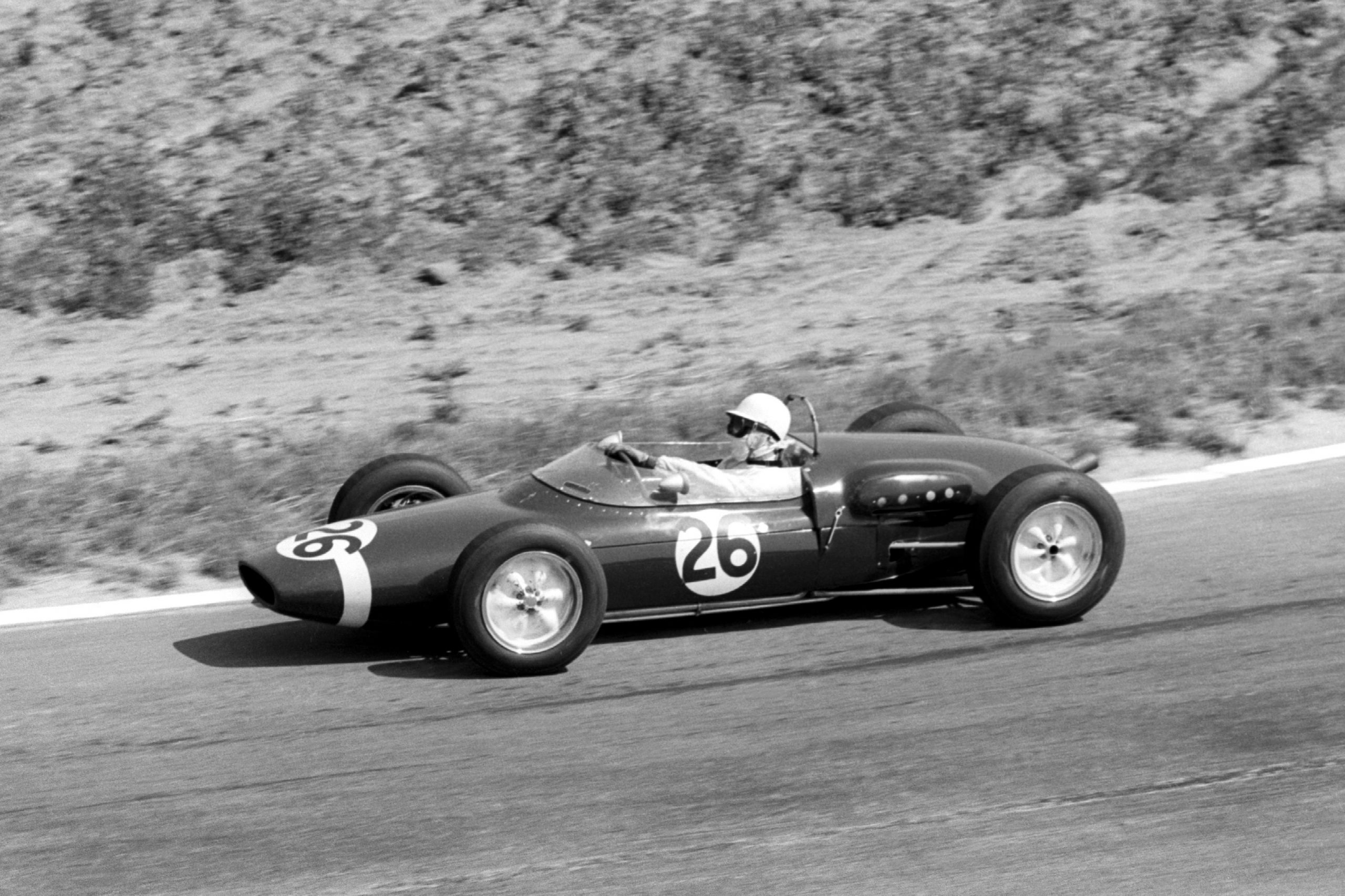 Stirling Moss in his Lotus 18/21.