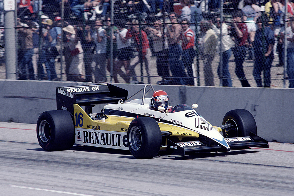 Eddie Cheever in a Renault RE30C.
