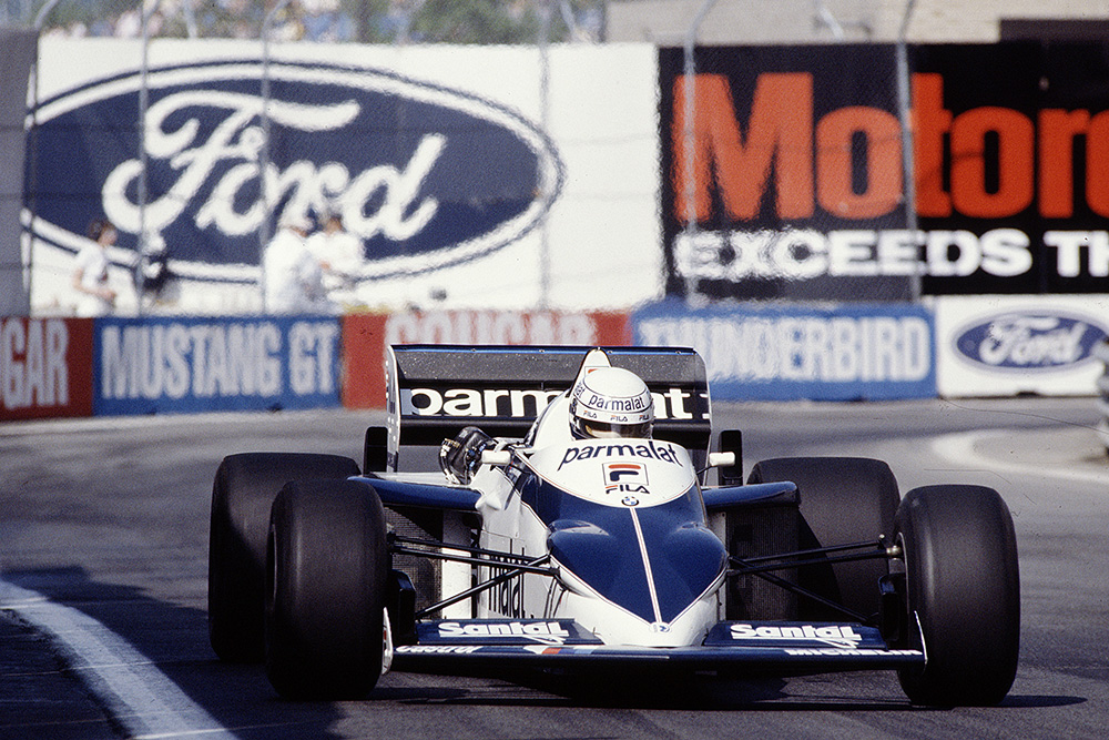 Riccardo Patrese in his Brabham BT52 BMW.
