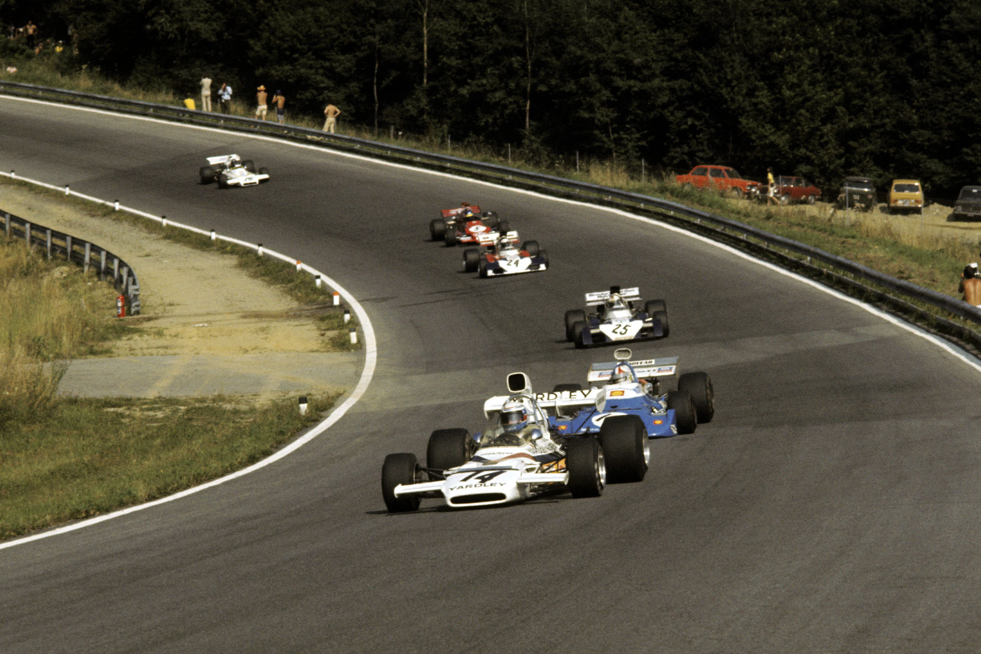 Peter Revson driving for McLaren at the 1972 Austrian Grand Prix.
