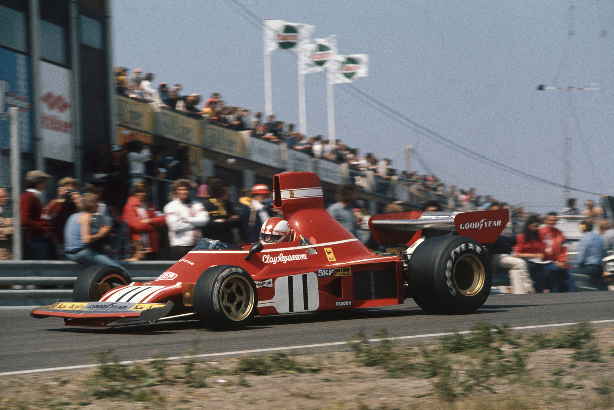 Clay Regazzoni (Ferrari) at the 1974 Dutch Grand Prix.