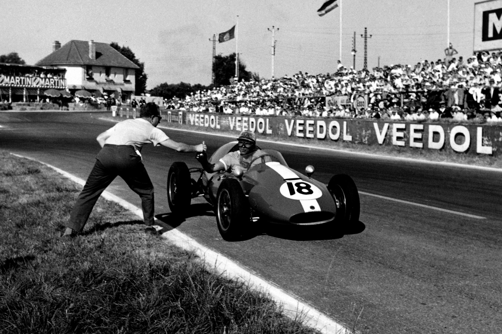 Ian Burgess stops for a drink during an incredibly hot race.