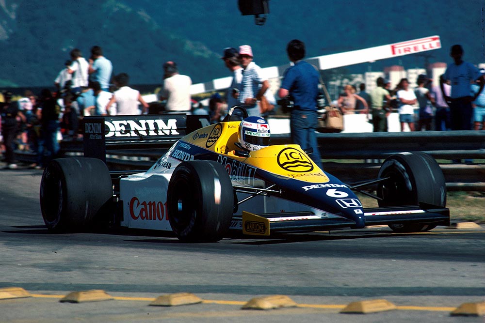 Keke Rosberg in a Williams FW10 led for the first ten laps before his turbo blew.