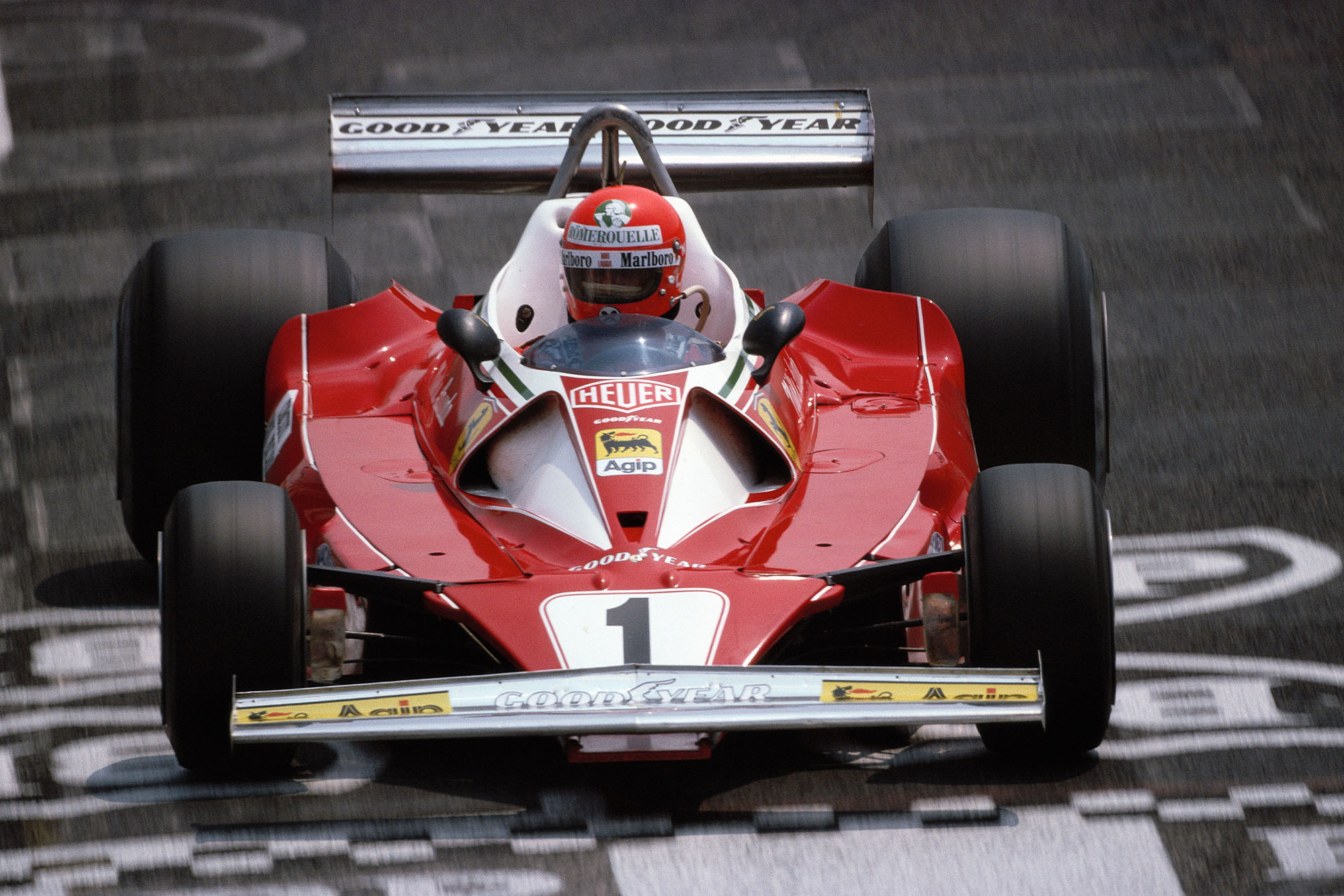 Ferrari's Niki Lauda at the 1976 French Grand Prix, Paul Ricard.