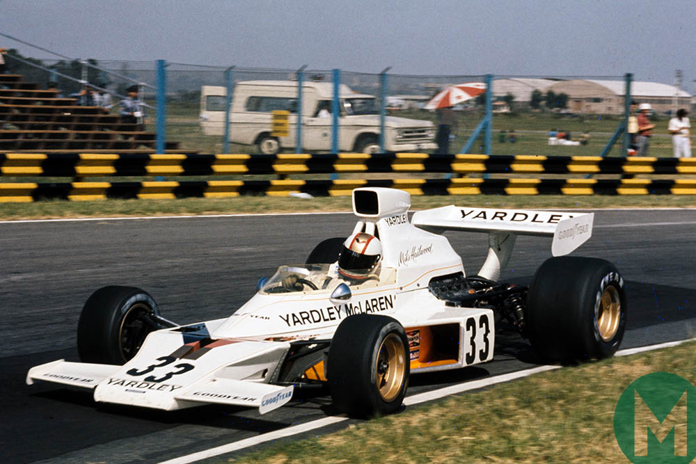 Mike Hailwood in McLaren M23 Ford