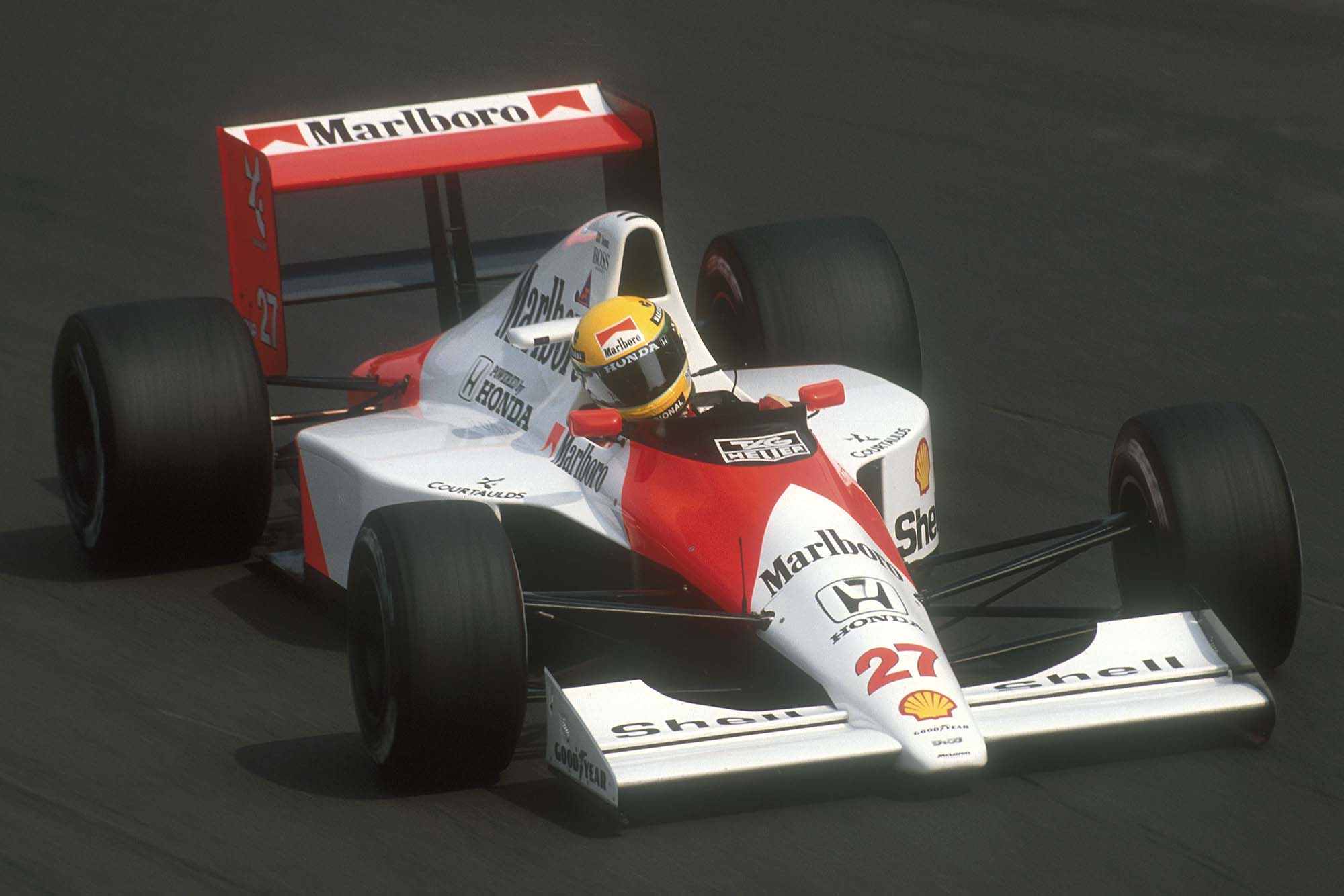 Ayrton Senna in his McLaren-Honda at the 1990 Italian Grand Prix Monza