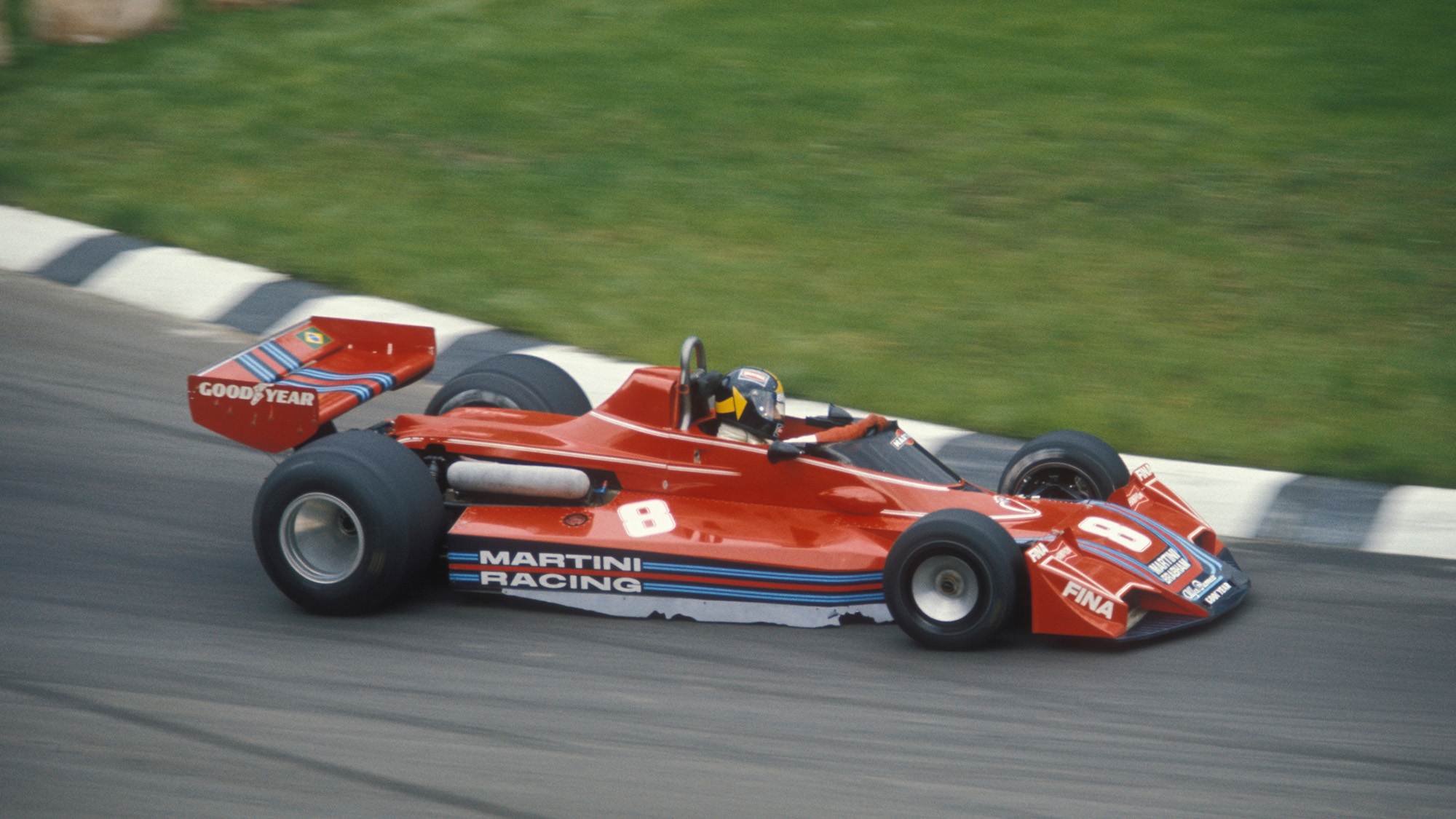 Carlos Pace in the Brabham Alfa Romeo at the 1976 Italian Grand Prix