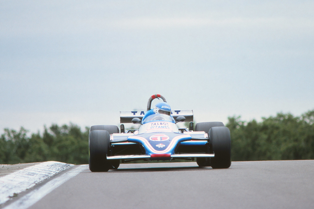 Patrick Tambay in his Talbot-Ligier JS17 Matra.
