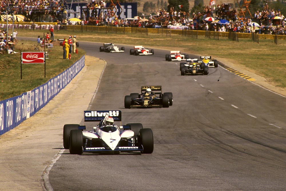 Nelson Piquet ;had the pack in his Brabham BT54.
