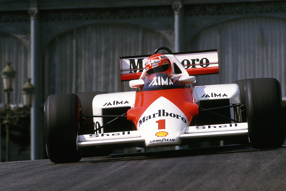 Niki Lauda in his McLaren MP4/2B.
