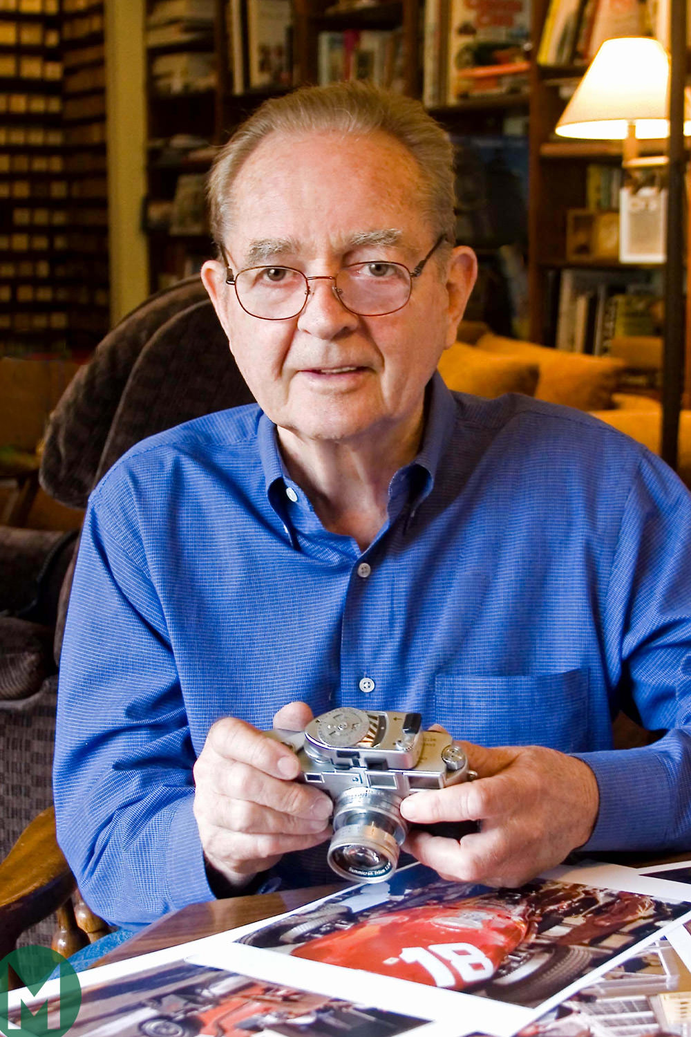 Phil Hill with Leica camera