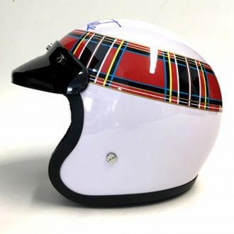 Product image for Jackie Stewart - Tyrrell - 1969 | replica helmet | signed Jackie Stewart | 1/2 scale