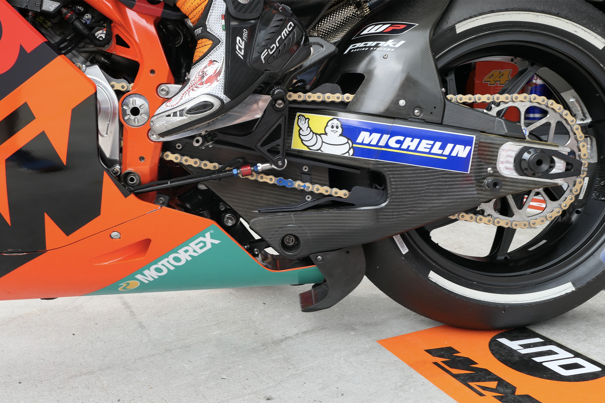 KTM's 'swinglet' during the 2019 MotoGP Malaysian Grand Prix