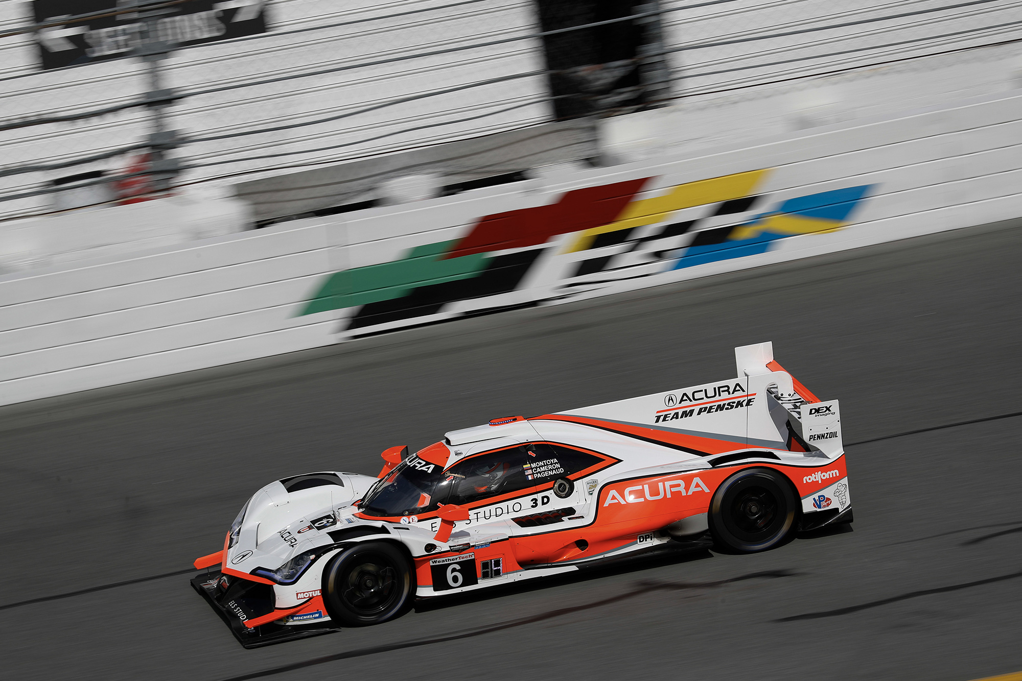 Juan Pablo Montoya's Acura Team Penske on track at the 2020 Daytona 24