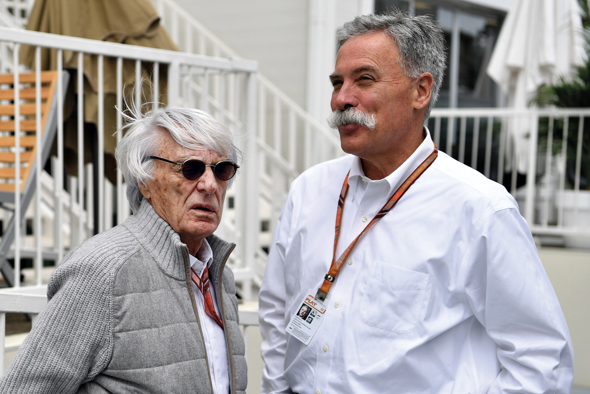 Bernie Ecclestone with Chase Carey