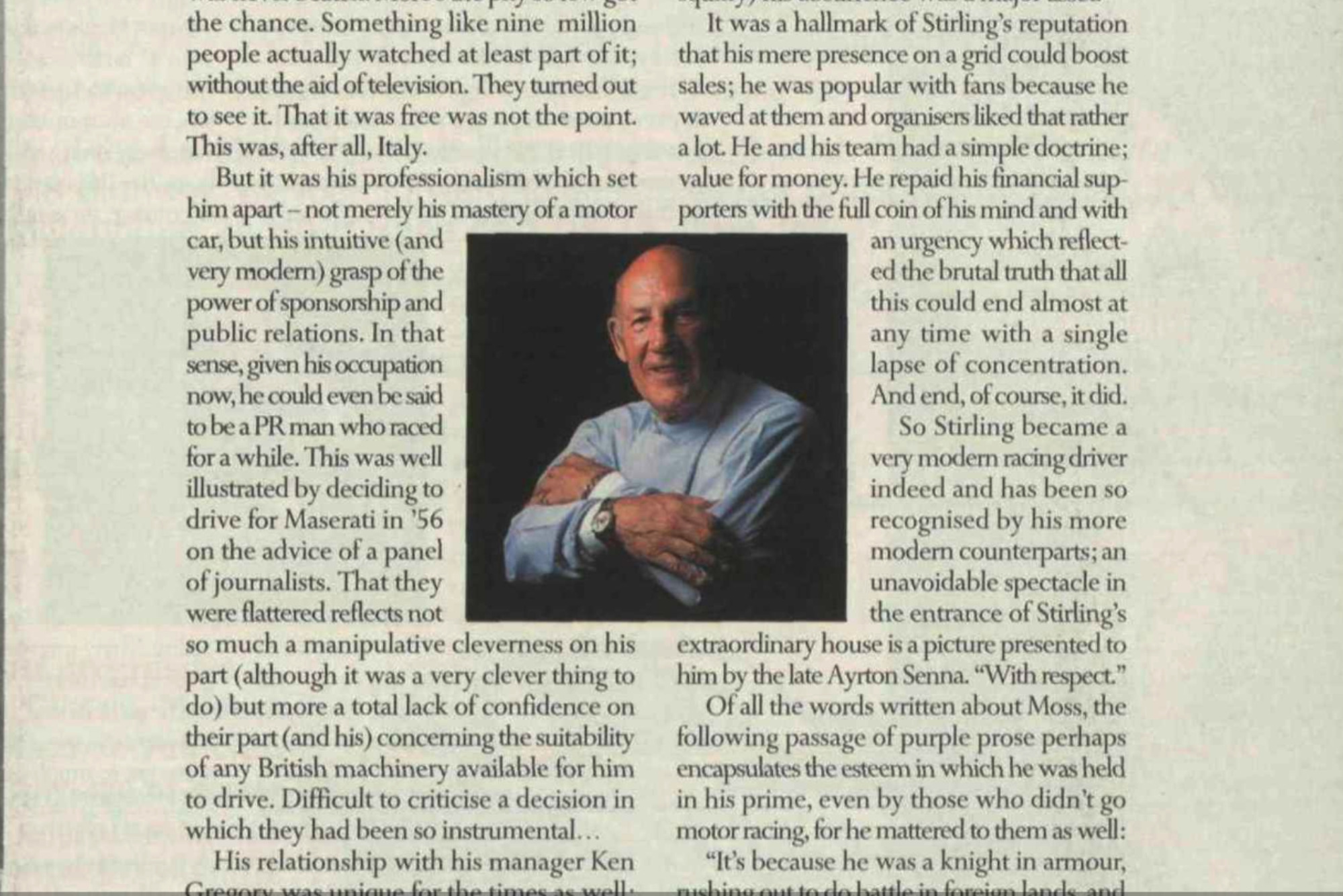 Stirlng Moss, October 1999