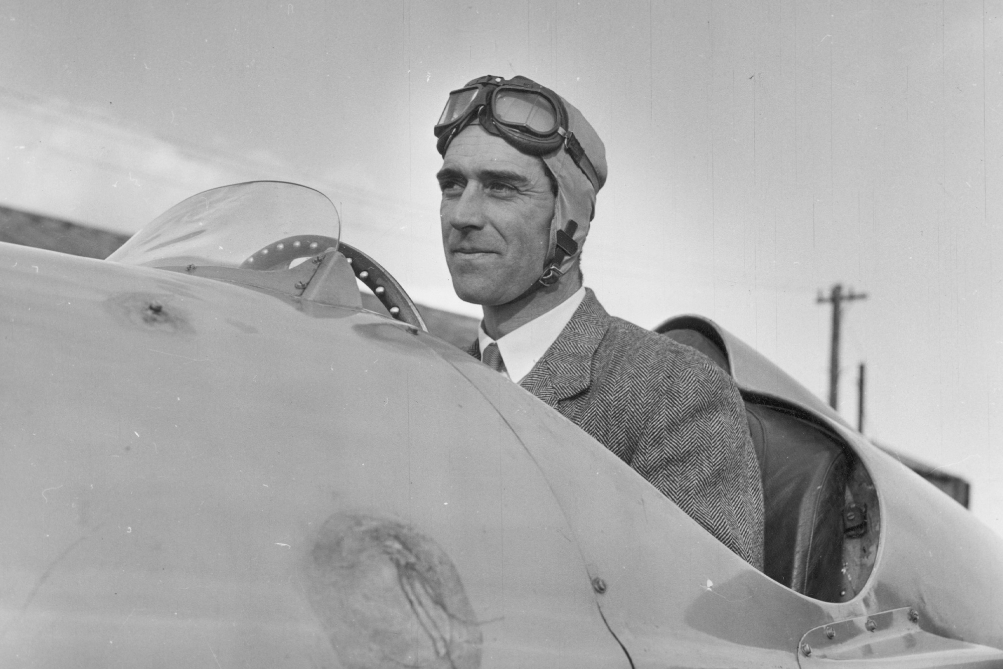 Peter Walker at the wheel of the first BRM in 1950