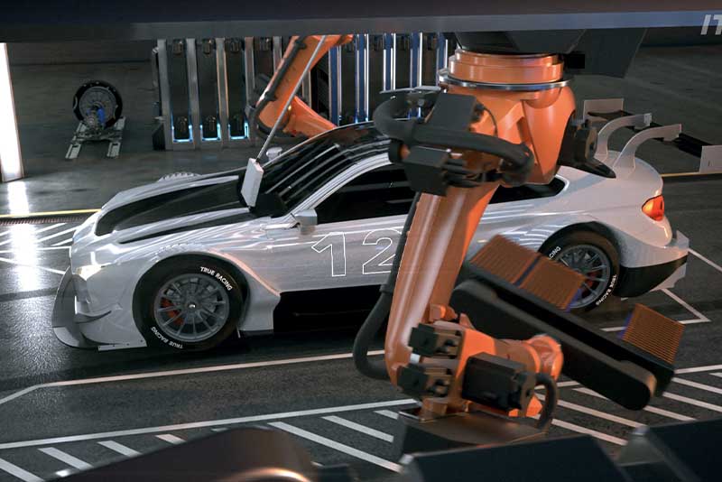 DTM robot pitstop