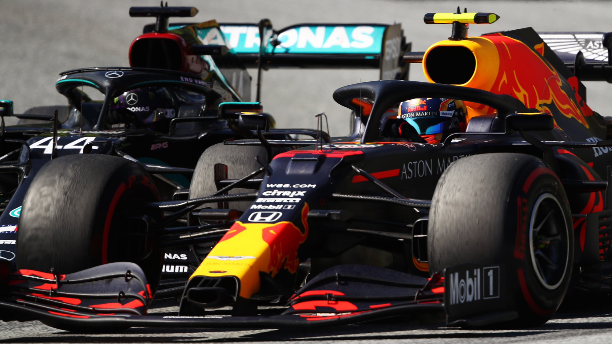 Alex Albon, Lewis Hamilton, 2020 Austrian GP