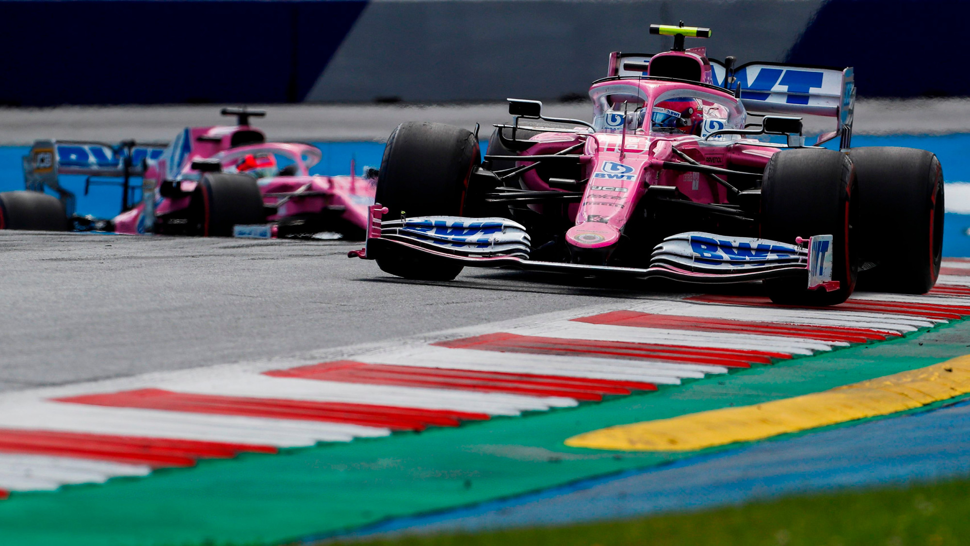 Lance Stroll, Sergio Perez, 2020 Styrian GP