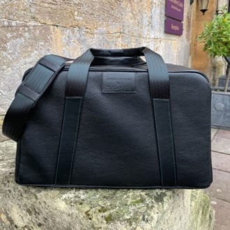 Product image for 'Leather Art' Duffle Bag | Black | Stirling Moss - 1959 | Jordan Bespoke