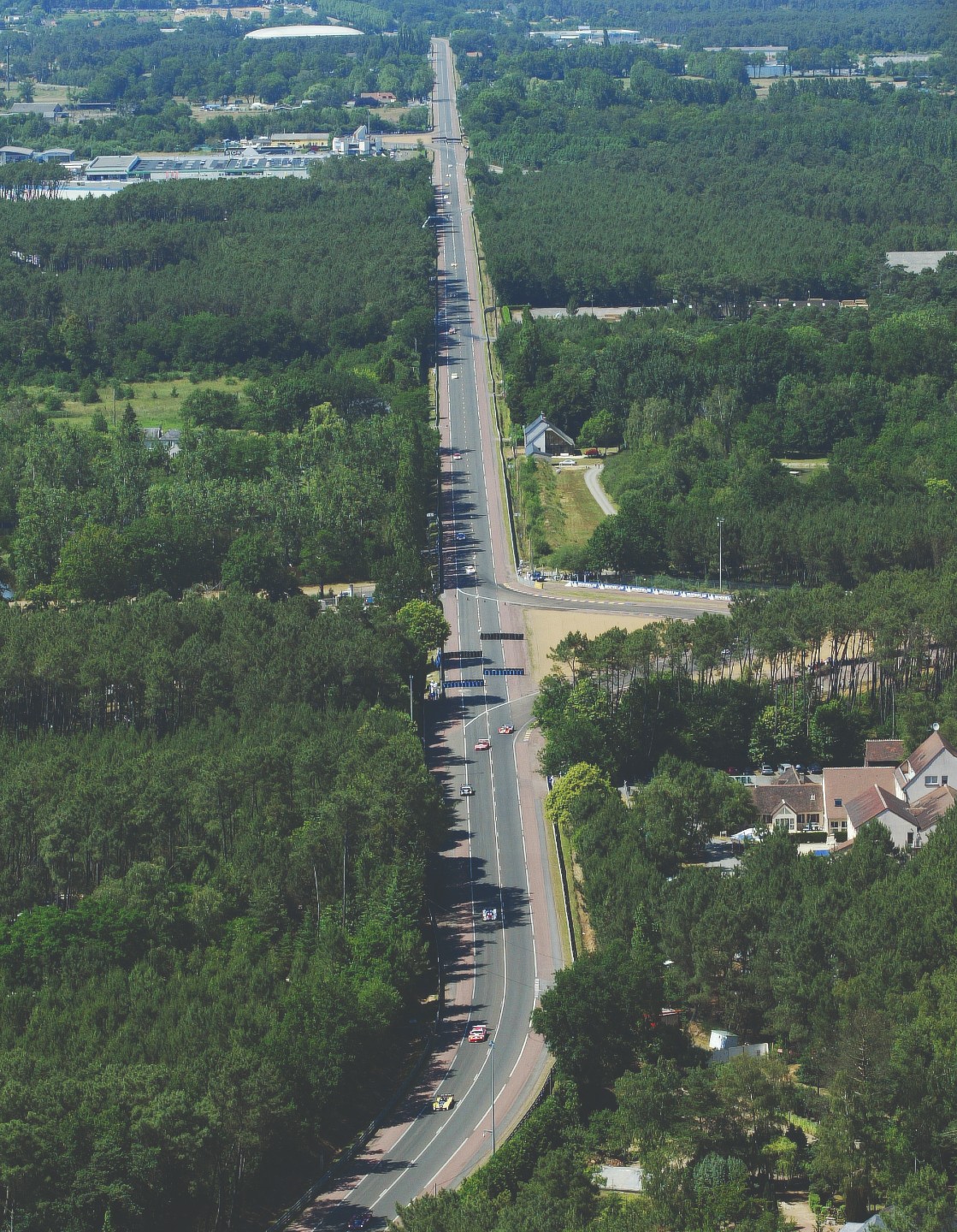Overhead view of the Mulsanne Straight at Le Mans in 2005