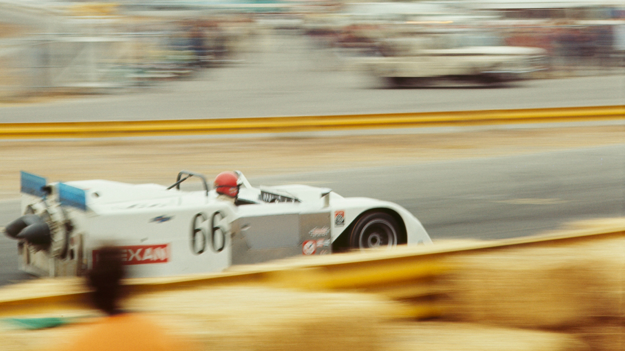 Vic Elford driving the Chaparral 2J at Laguna Seca in 1970