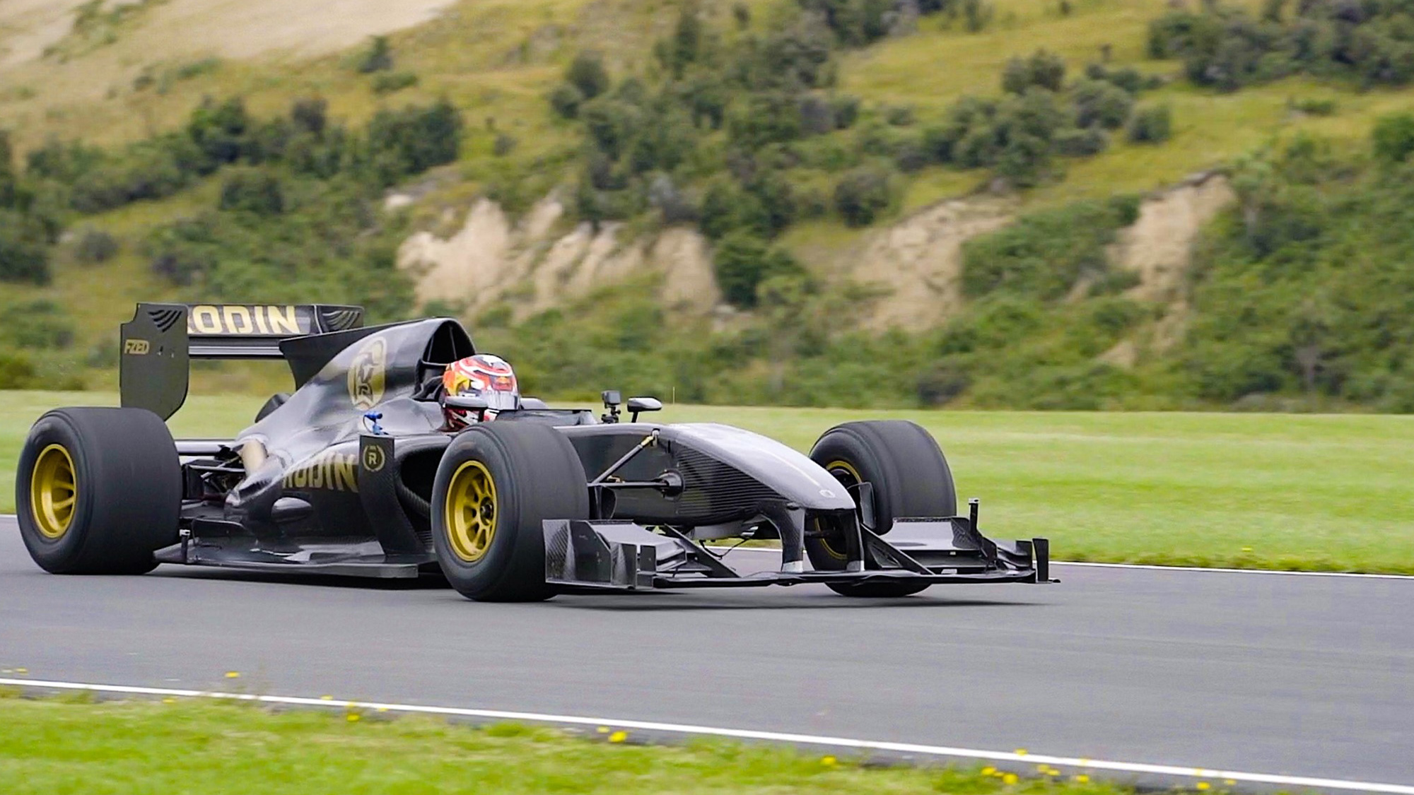 Liam Lawson driving the Rodin FZED