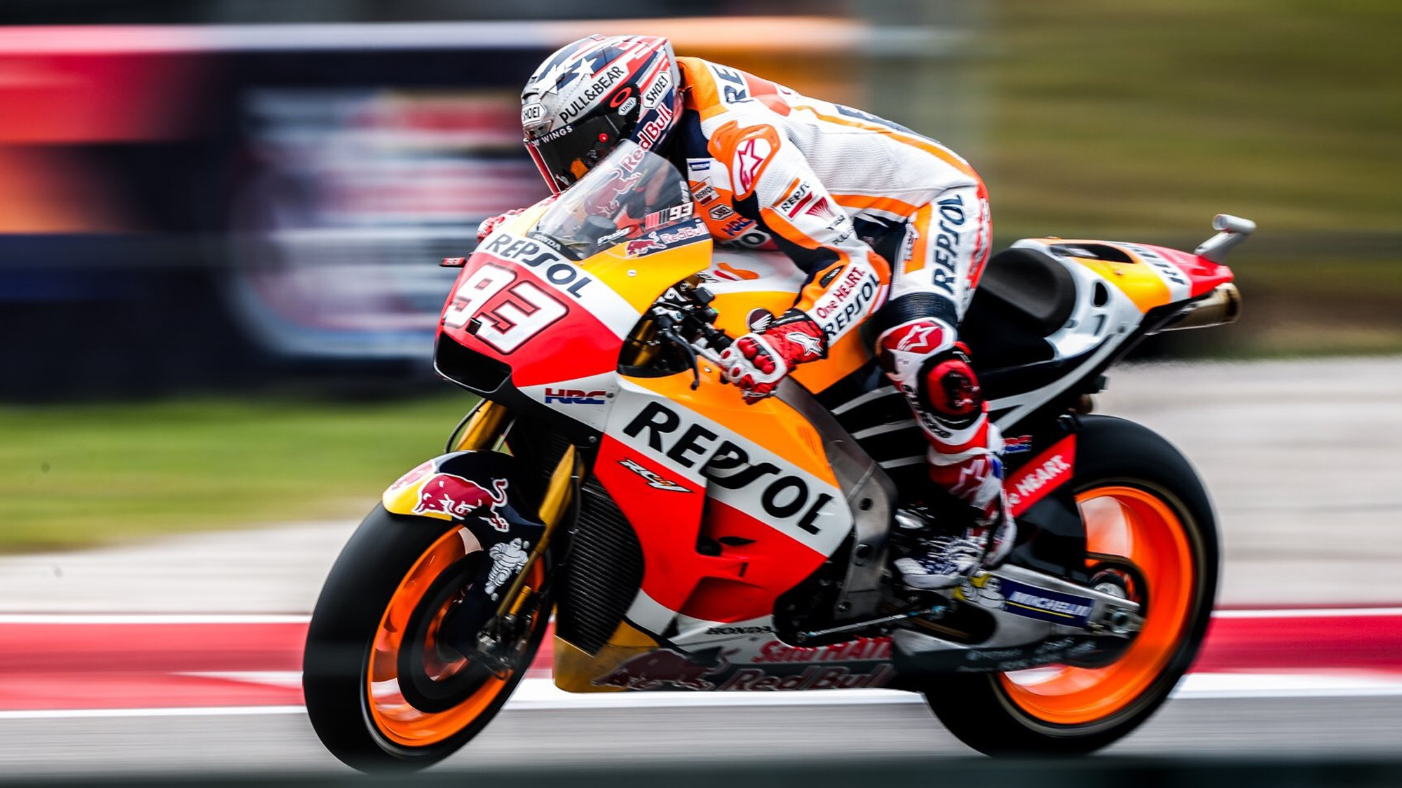 Marc Marquez on his MotoGP Honda bike