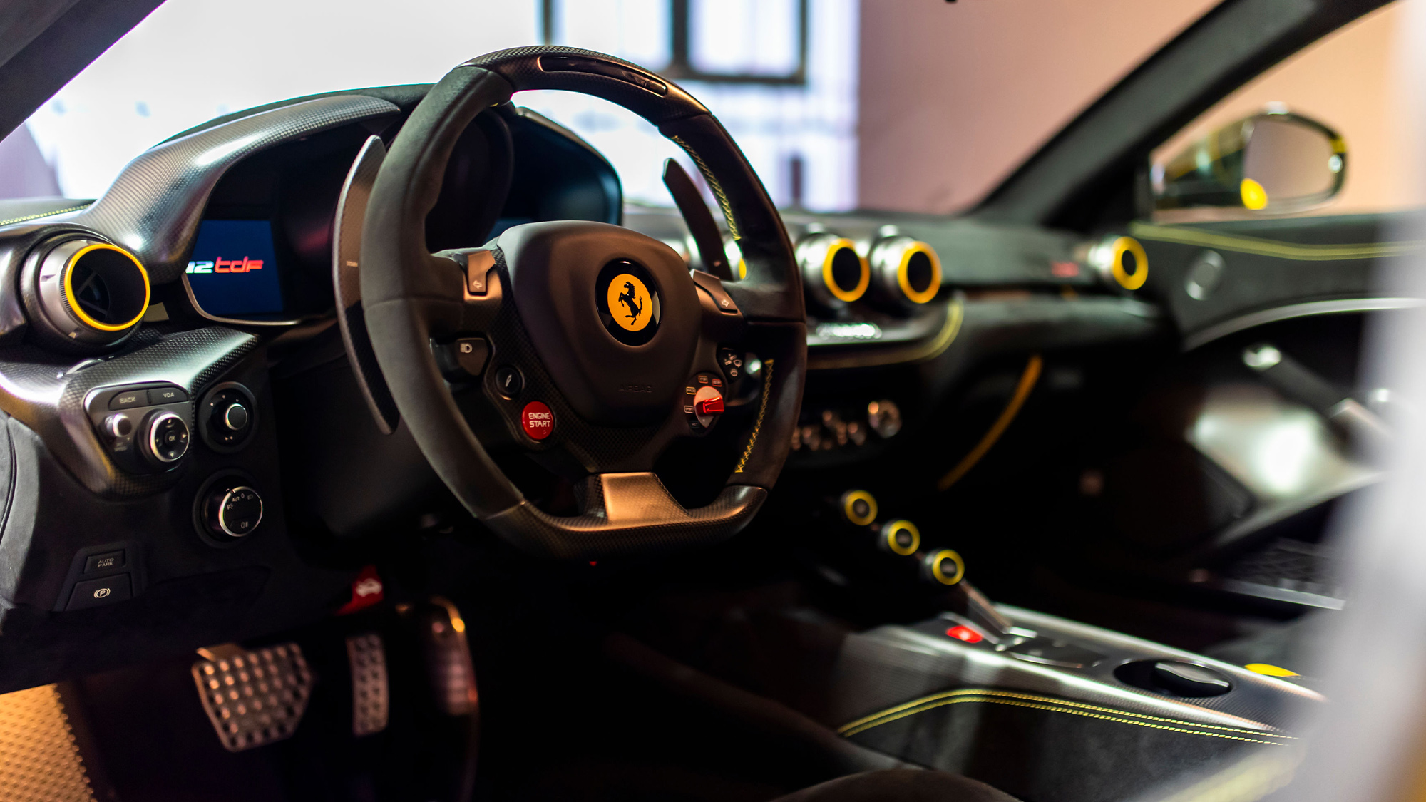 Sebastian Vettel Ferrari F12tdf interior