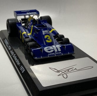 Product image for Jody Scheckter signed Tyrrell P34 six-wheeler, 1:24 scale