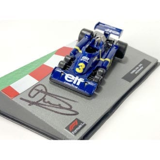 Product image for Jody Scheckter signed Tyrrell P36 six-wheeler, 1:43 scale