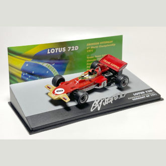 Product image for Emerson Fittipaldi signed 1/43 Lotus 72D