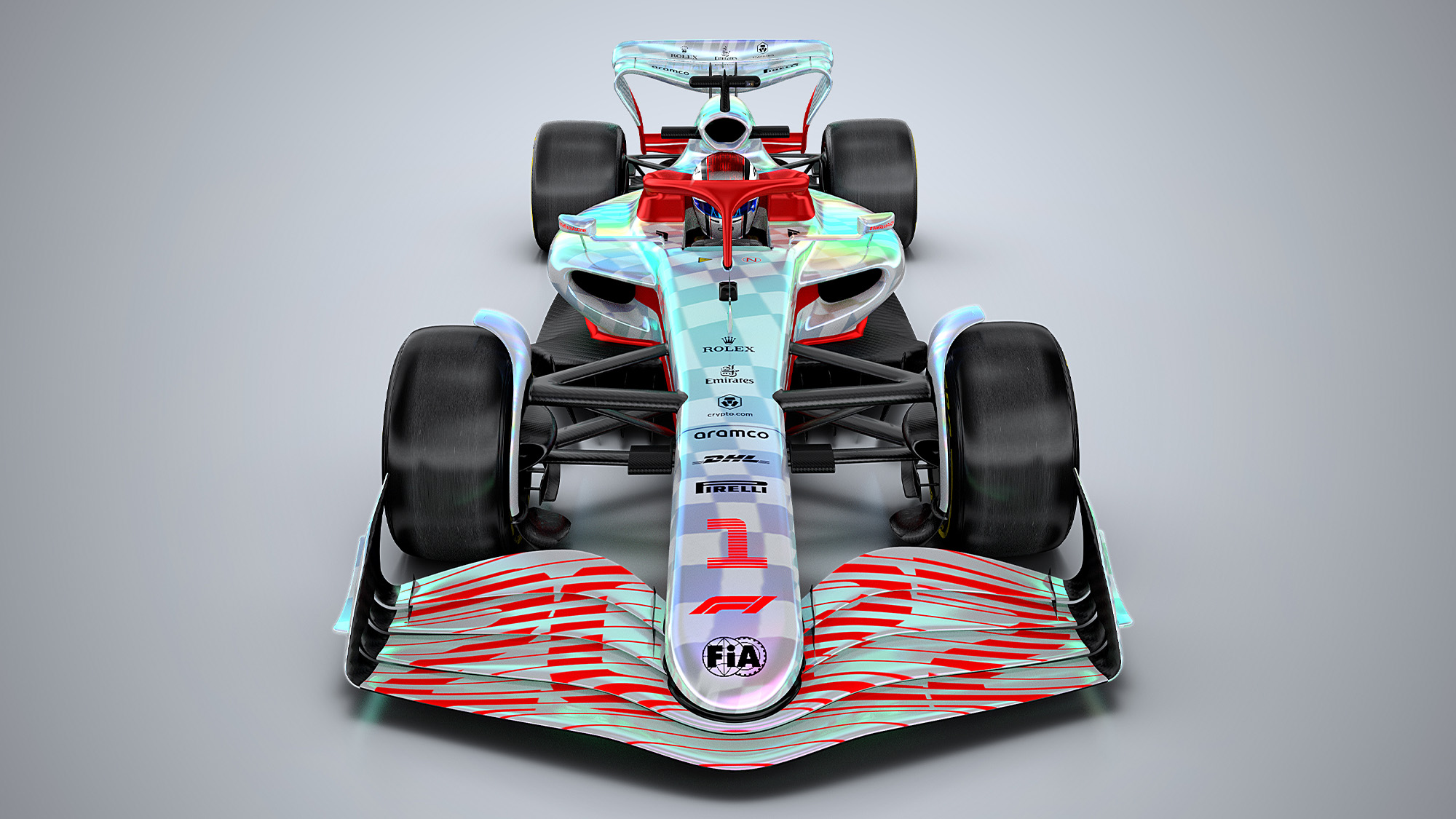 F1 2022 car render overhead