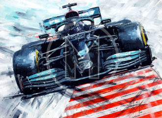 Product image for Lewis Hamilton | Mercedes-AMG F1 | John Ketchell | Original Artwork