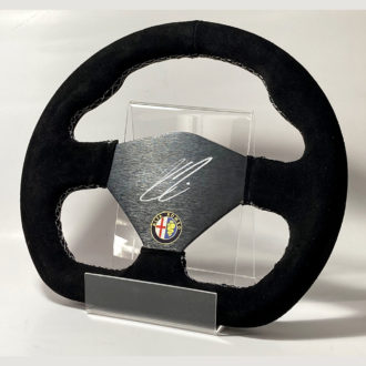 Product image for Kimi Räikkönen signed Racing style Alfa Romeo Steering Wheel